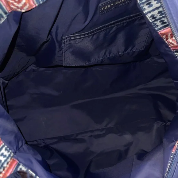 Tory Burch Navy and Red Patterned Tote Nylon Tory Burch - Picture 5 of 7